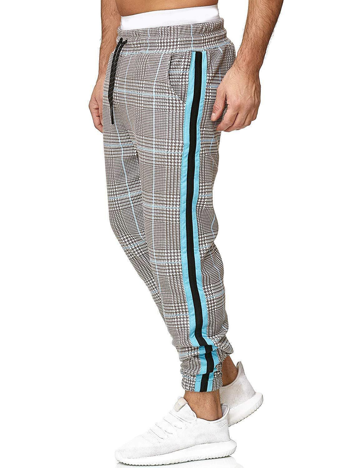 2022 Hot Men&#39;s Stripe Pants Casual Loose Pencil Pants Slim Fit Plaid Side Stripe Skinny Jogger Casual High Quality Pants