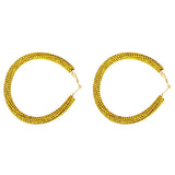 Rainbow Crystal Hoop Earrings - Biwav