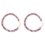 Rainbow Crystal Hoop Earrings - Biwav