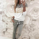 Drawstring Hooded Tracksuits casual long sleeve Slinky Pant 2 Piece - Biwav