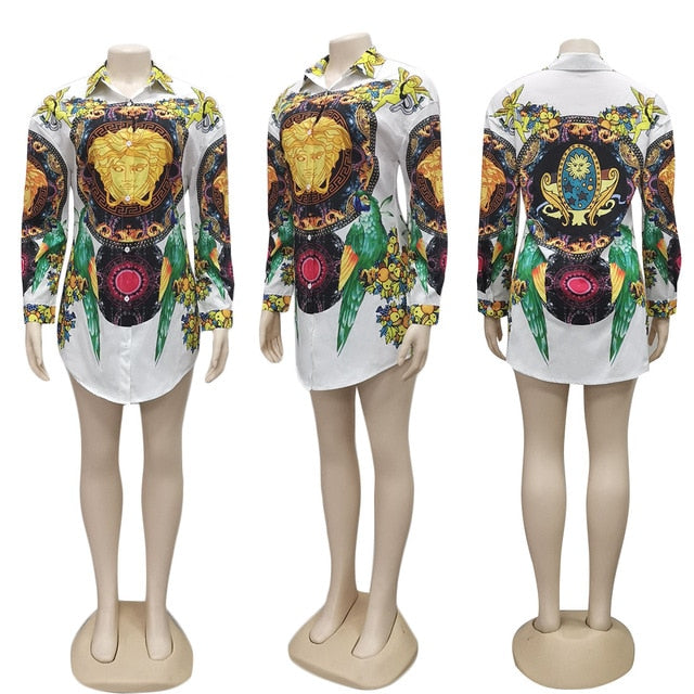 Long Sleeve Polo Neck Blouse Women Summer Fashion - Biwav