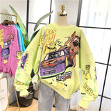New Fashion Cartoon Over-sized Sweatshirts - Bwavii 