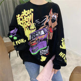 New Fashion Cartoon Over-sized Sweatshirts - Bwavii 