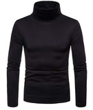Men Cotton Turtle Neck Turtleneck Sweater Stretch - Biwav