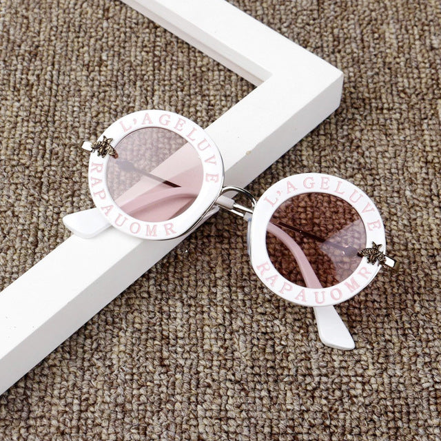 New Infant Kids Baby Girls Boys Fashion Sunglasses Letter Solid Sun Glasses 12 Colors Outdoor Beach protection Accessories - Biwav