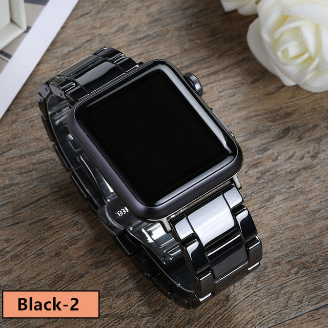 Stainless steel buckle bracelet Apple watch - Biwav