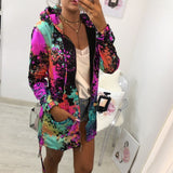 Women Tie Dye Hoodie Sweatshirt - Bwavii 