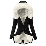 Female Trench Winter Thicken Fur Lining Coat - Bwavii 